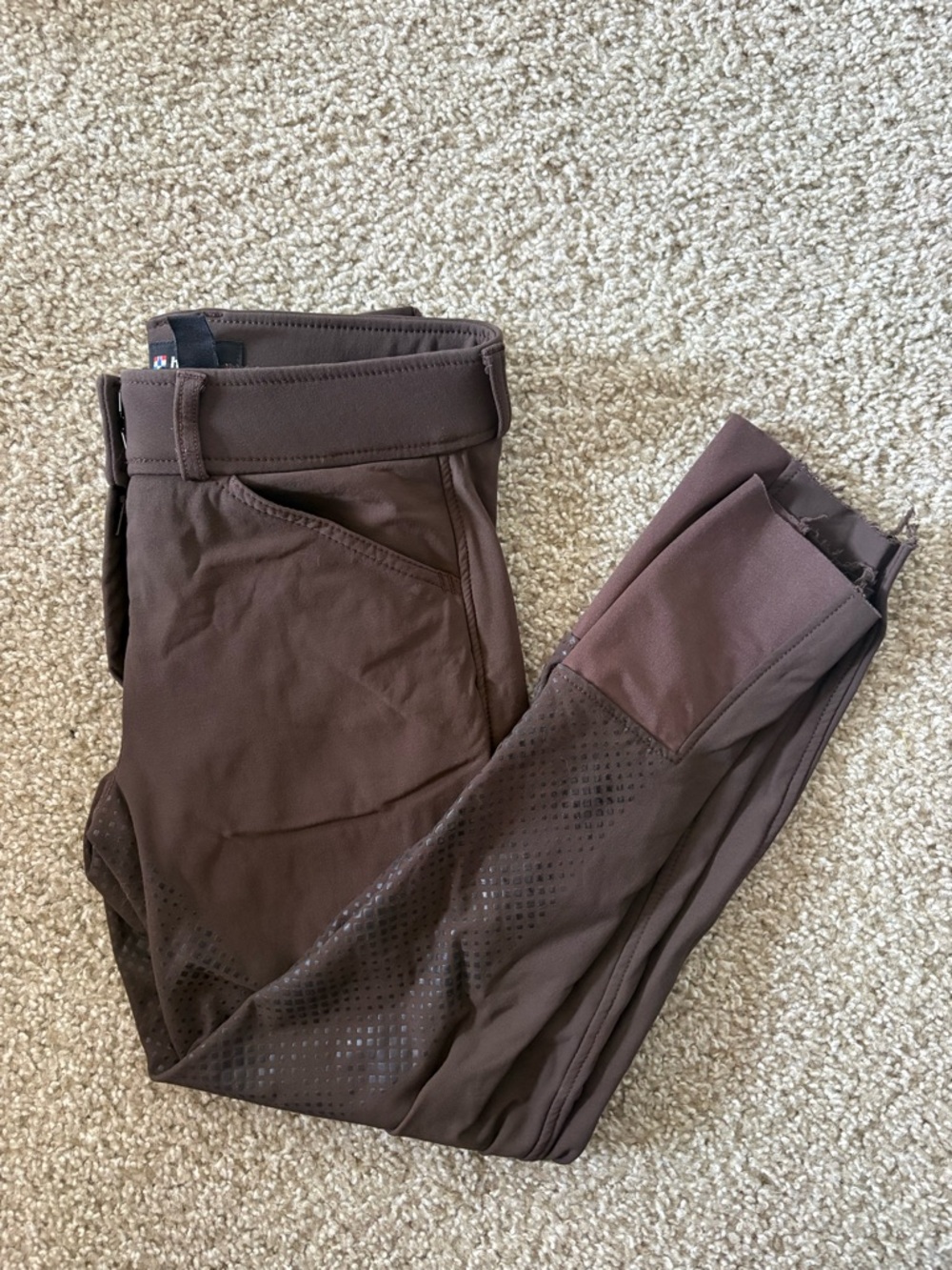 Horze Brown Grand Prix Riding Breeches with Full Seat Grip - US 24